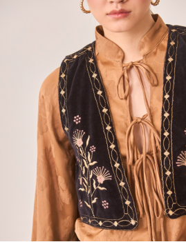 Gilet sans manches brodé Nekane - Boutique L'aNana(s)