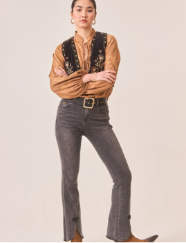 Gilet sans manches boho en velours NIHAL - Boutique L'aNana(s)