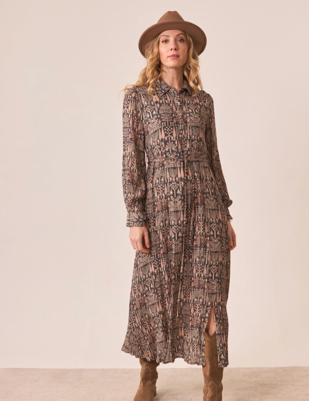 Robe longue bohème imprimée ADHARA - Boutique L'aNana(s) Robe longue bohème imprimée ADHARA - Boutique L'aNana(s)
