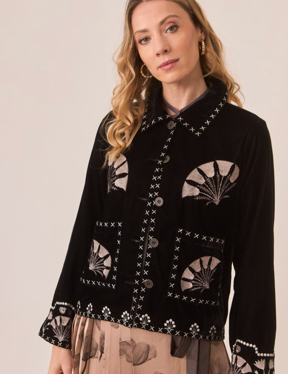 Veste en velours bohème Nekane - Boutique L'aNana(s)