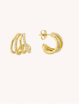 Boucles d'oreilles créoles dorées MYA BAY - Boutique L'aNana(s)