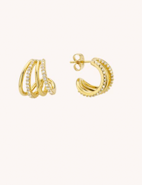 Boucles d'oreilles créoles dorées MYA BAY - Boutique L'aNana(s)