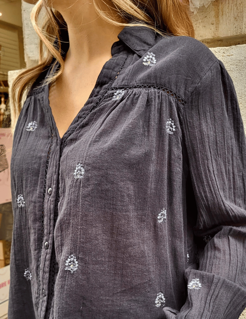 Chemise brodée femme Maison Hotel - Boutique L'aNana(s)