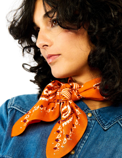 Foulard boho chic bandana PAISLEY WILD - Boutique L'aNana(s)