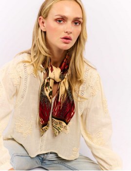Foulard beige hippie doux WESTERN WILD - Boutique L'aNana(s)