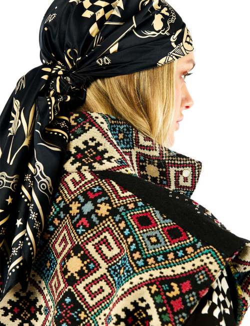Foulard bohème noir doux WILD - Boutique L'aNana(s)