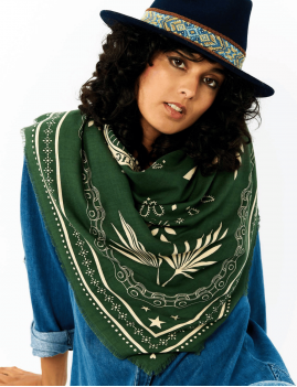 Foulard hippie vert BANDANA WILD - Boutique L'aNana(s)
