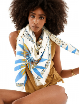 Foulards big gipsy blanc WILD-Boutique L'aNana(s)