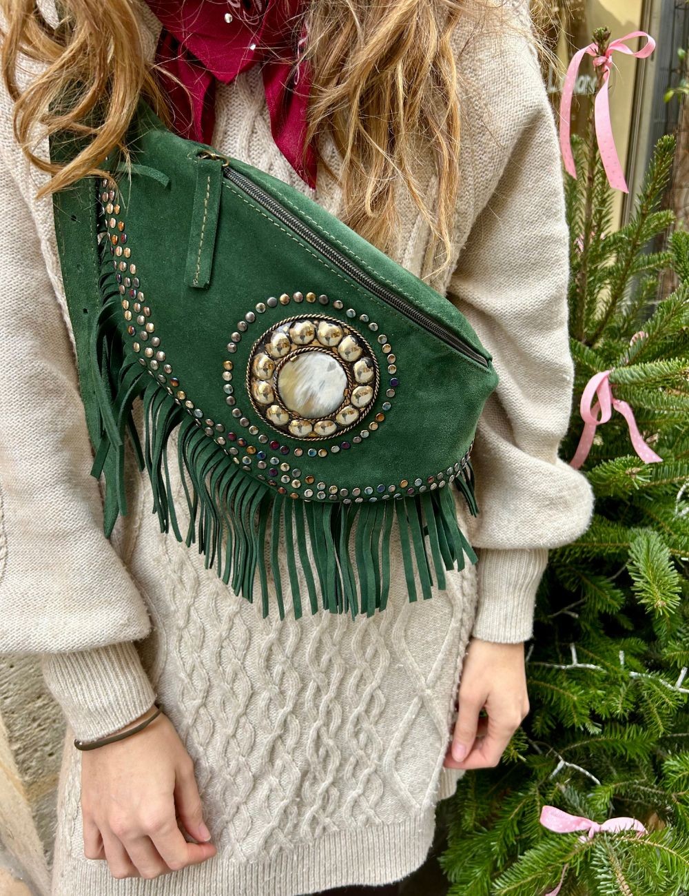 Banane à franges grise - Boutique L'aNana(s)