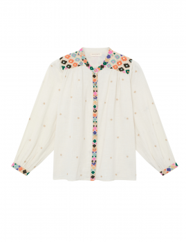 Blouse en gaze blanc Maison Hotel - Boutique L'aNana(s)