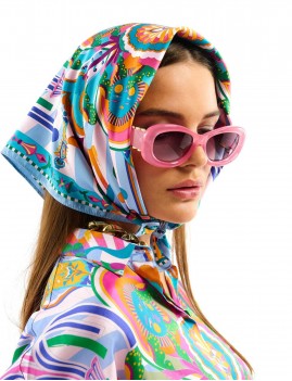 Mini foulard ENCHANTERED bleu WILD - Boutique L'aNana(s)