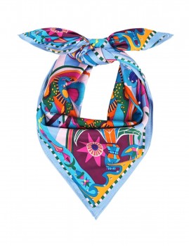 Foulard WILD bleu - Boutique L'aNana(s)