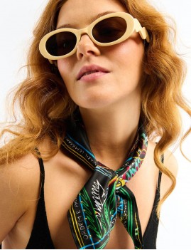 Mini foulard Wild noir BAHIA WILD - Boutique L'aNana(s)
