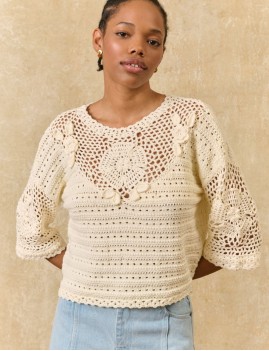 Haut en crochet ELEANO - Boutique L'aNana(s)