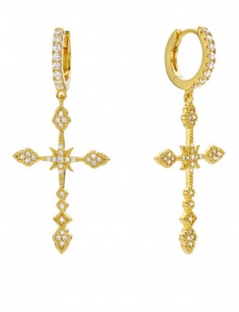 Boucles d'oreilles croix Mya Bay - Boutique L'aNana(s)