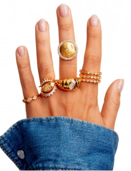 Bague doré MYABAY - Boutique L'aNana(s)