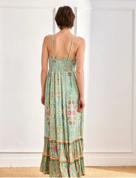 Robe longue fleurie NEKANE - Boutique L'aNana(s)