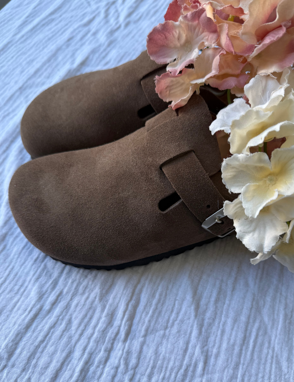 Mules en cuir chocolat - Boutique L'aNana(s)