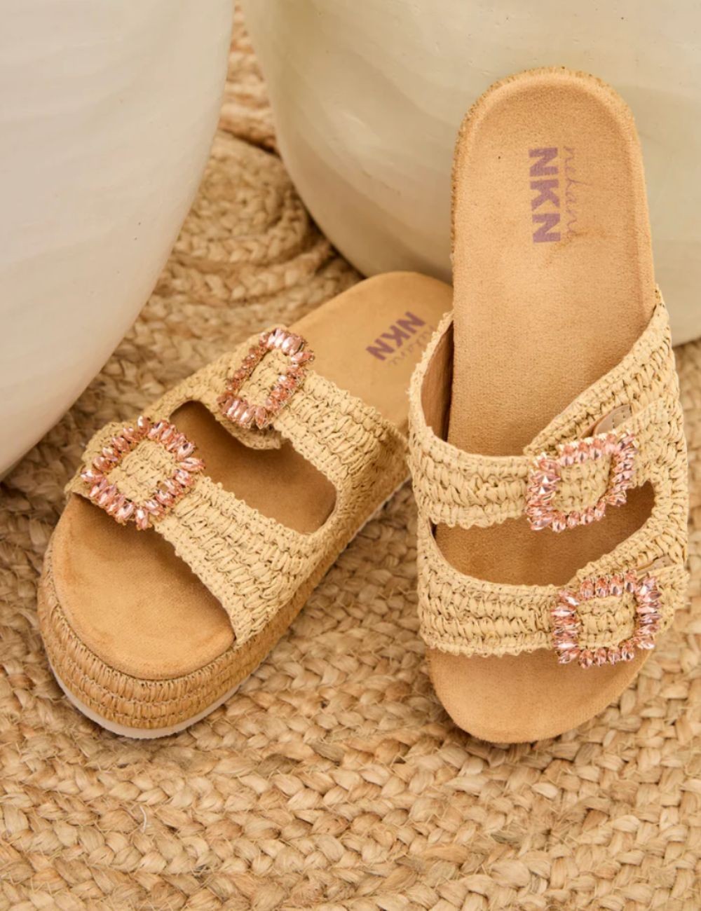 Sandales en rafia femme NEKANE - Boutique L'aNana(s)