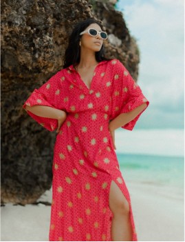 Robe longue bohème femme - robe à motifs soleil femme Sundress