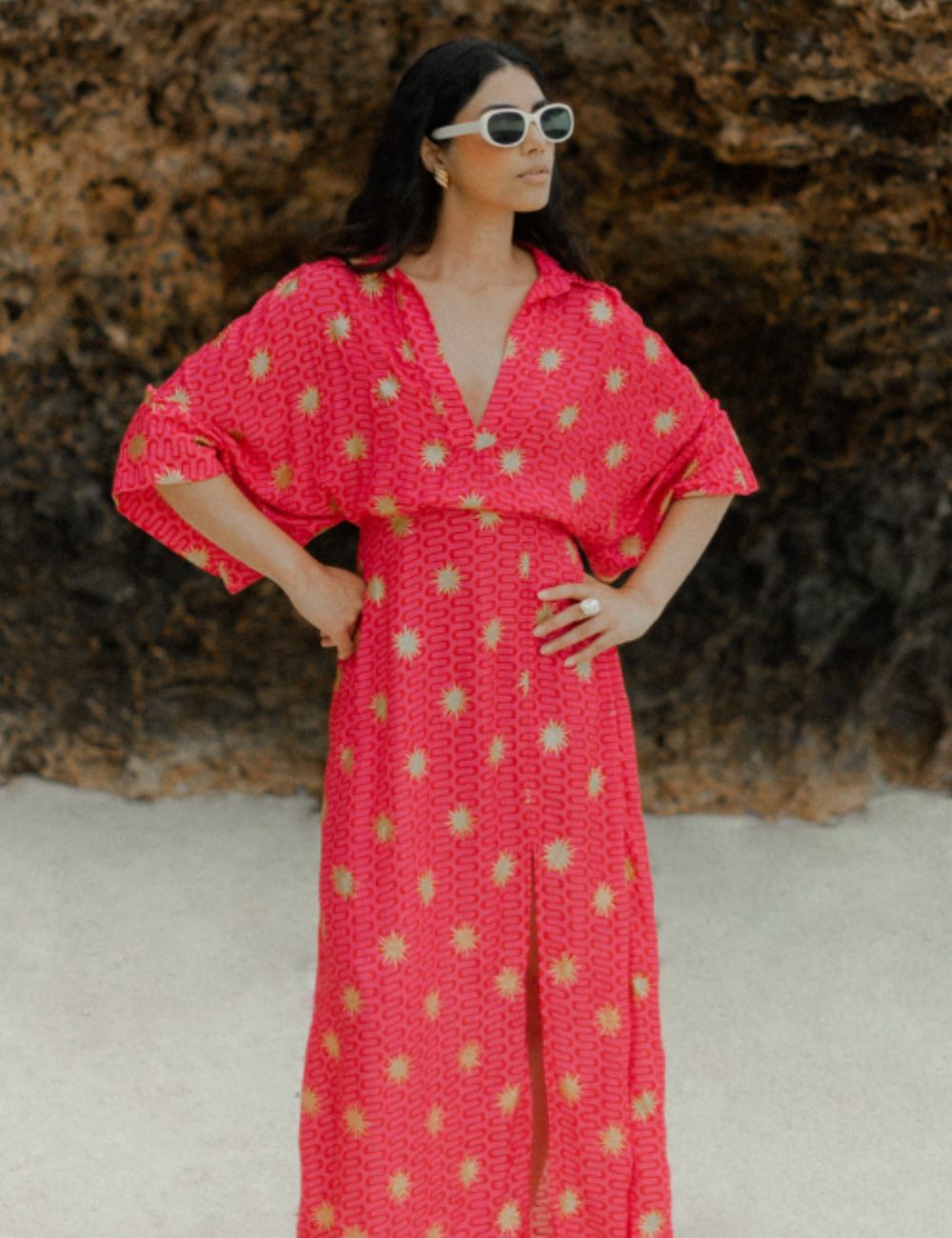 Robe longue à motifs soleil - Robe longue femme  Sundress