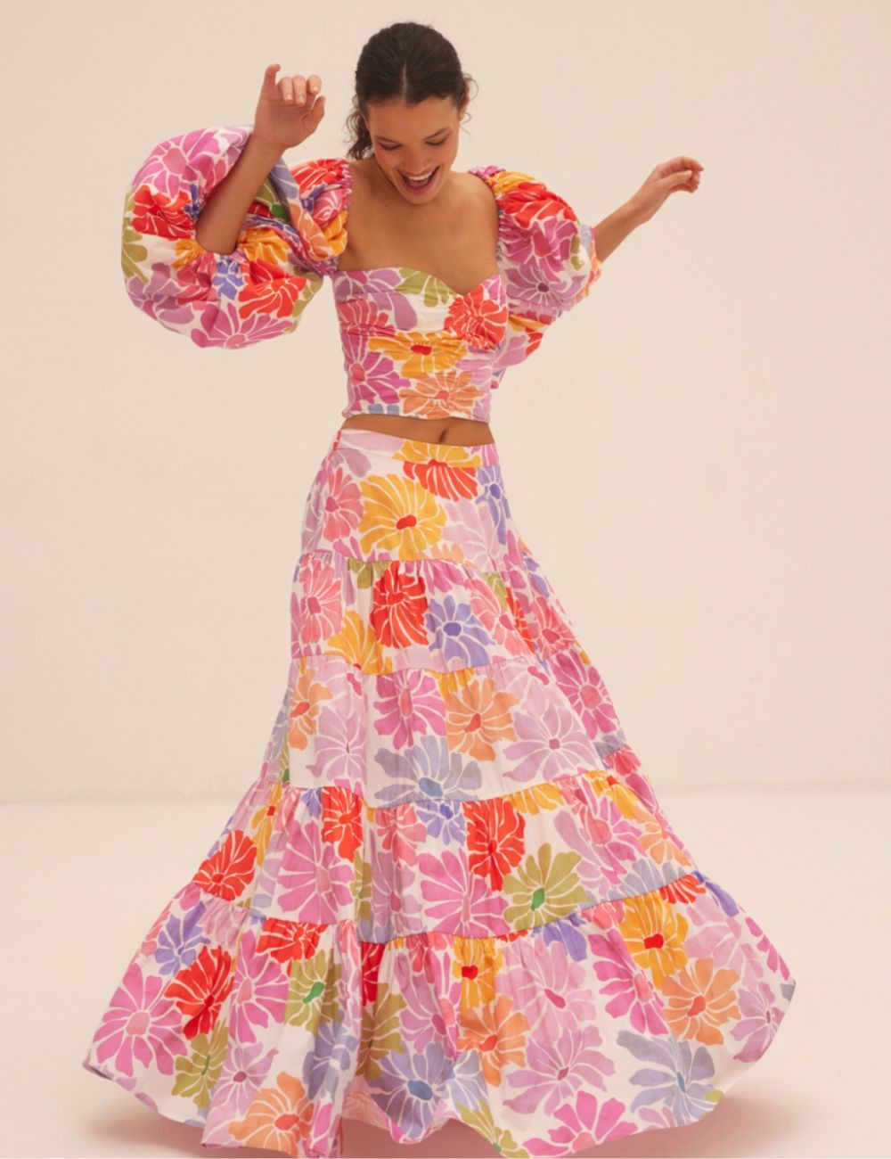 Jupe longue bohème été femme Sundress - Jupe longue fleurie Sundress