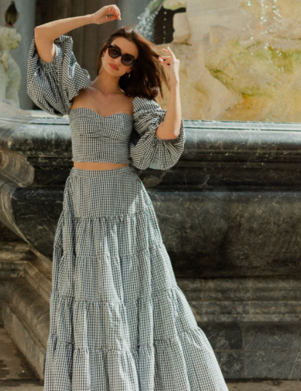 Jupe longue vichy femme - Jupe longue Sundress