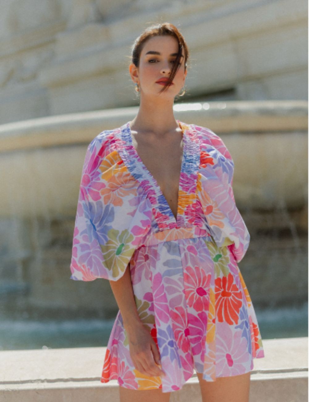 Combishort à fleurs Sundress - Combi short femme