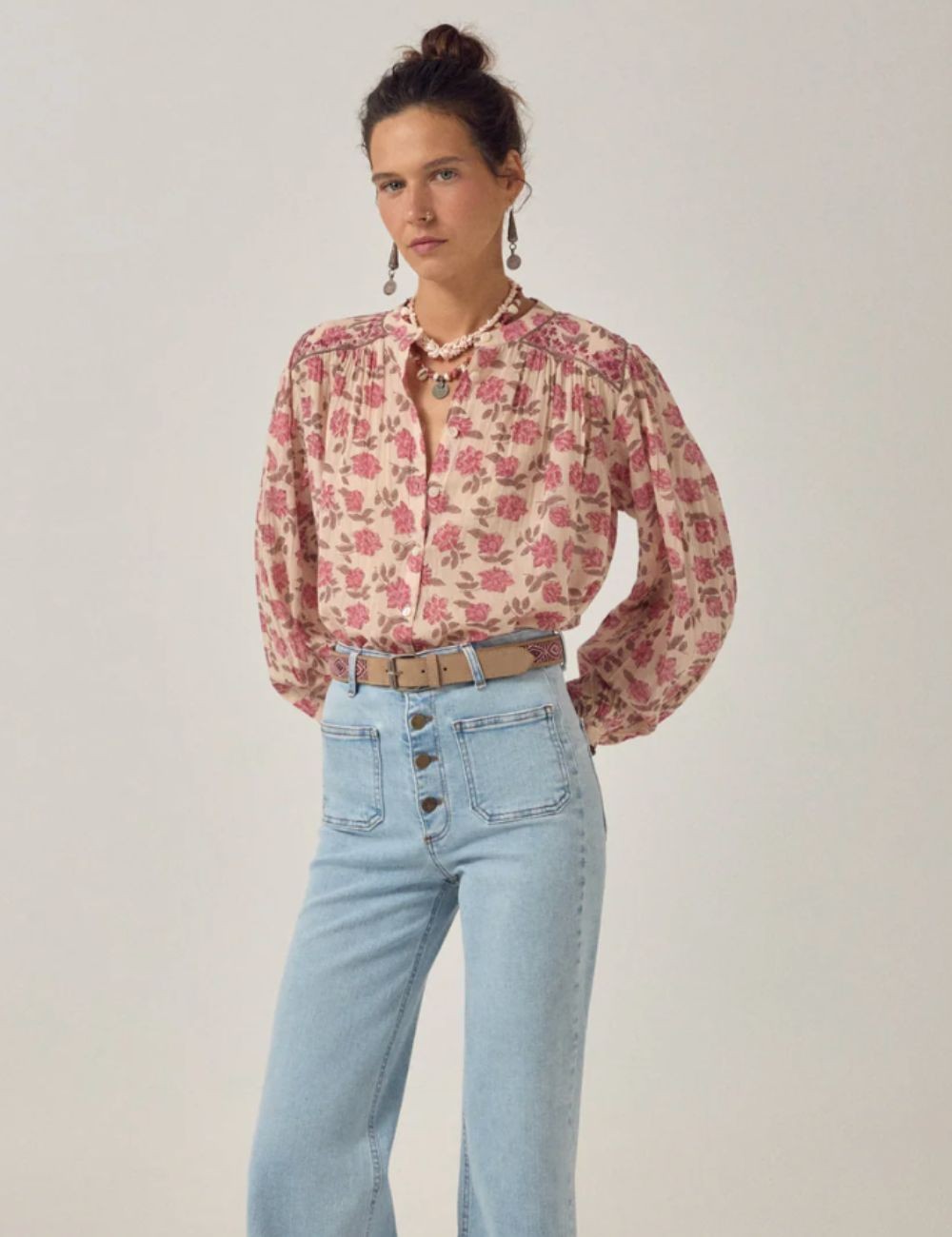 Blouse fleurie femme Maison Hotel - Boutique L'aNana(s)