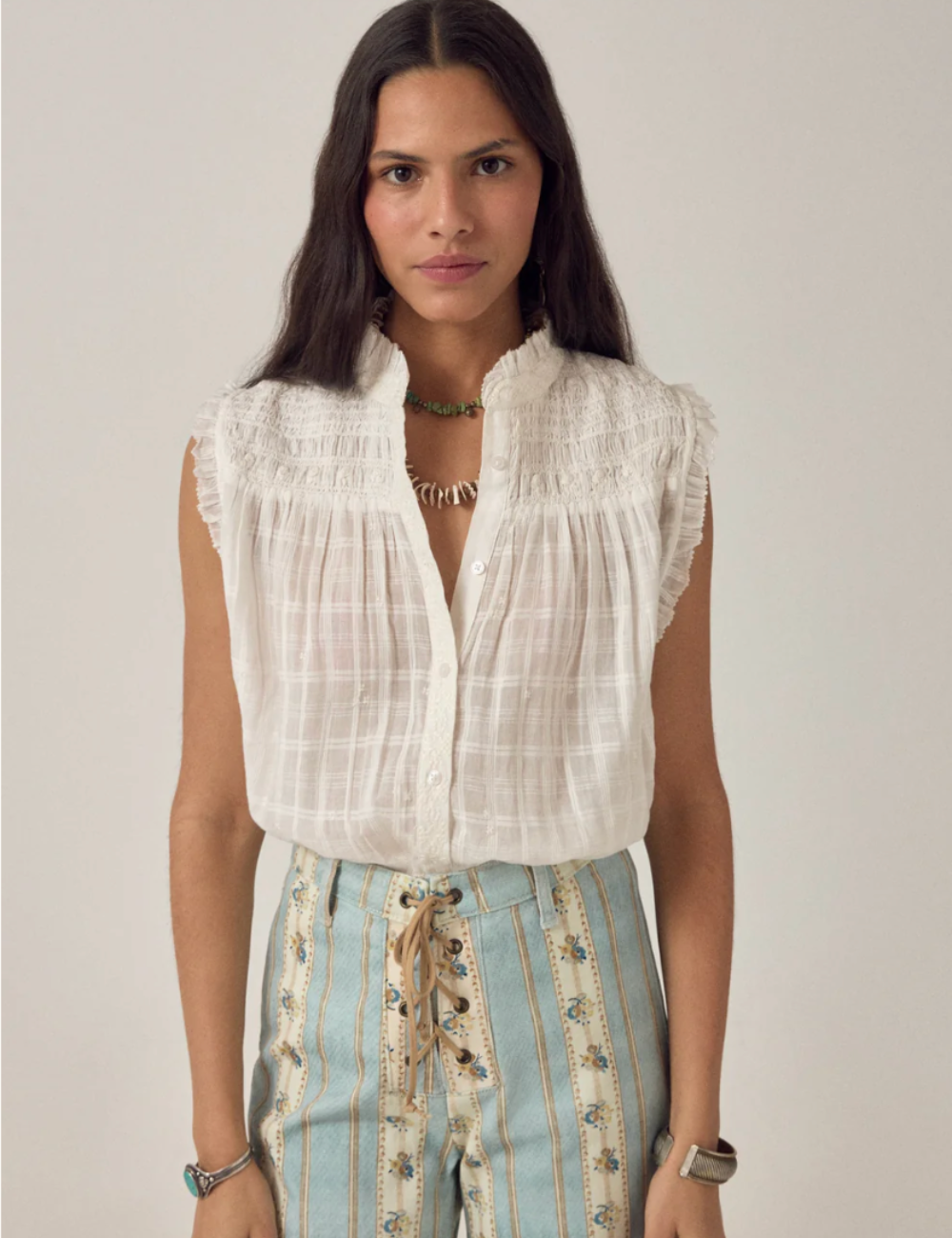 Blouse sans manches en coton Maison Hotel - Boutique L'aNana(s)