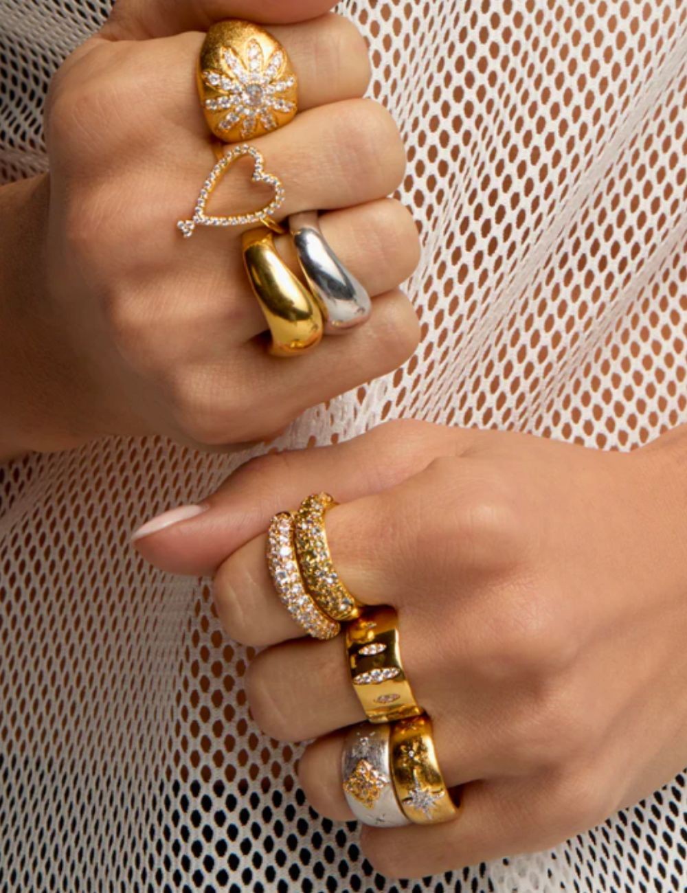 Bague dorée Champagne MYABAY - Boutique L'aNana(s)