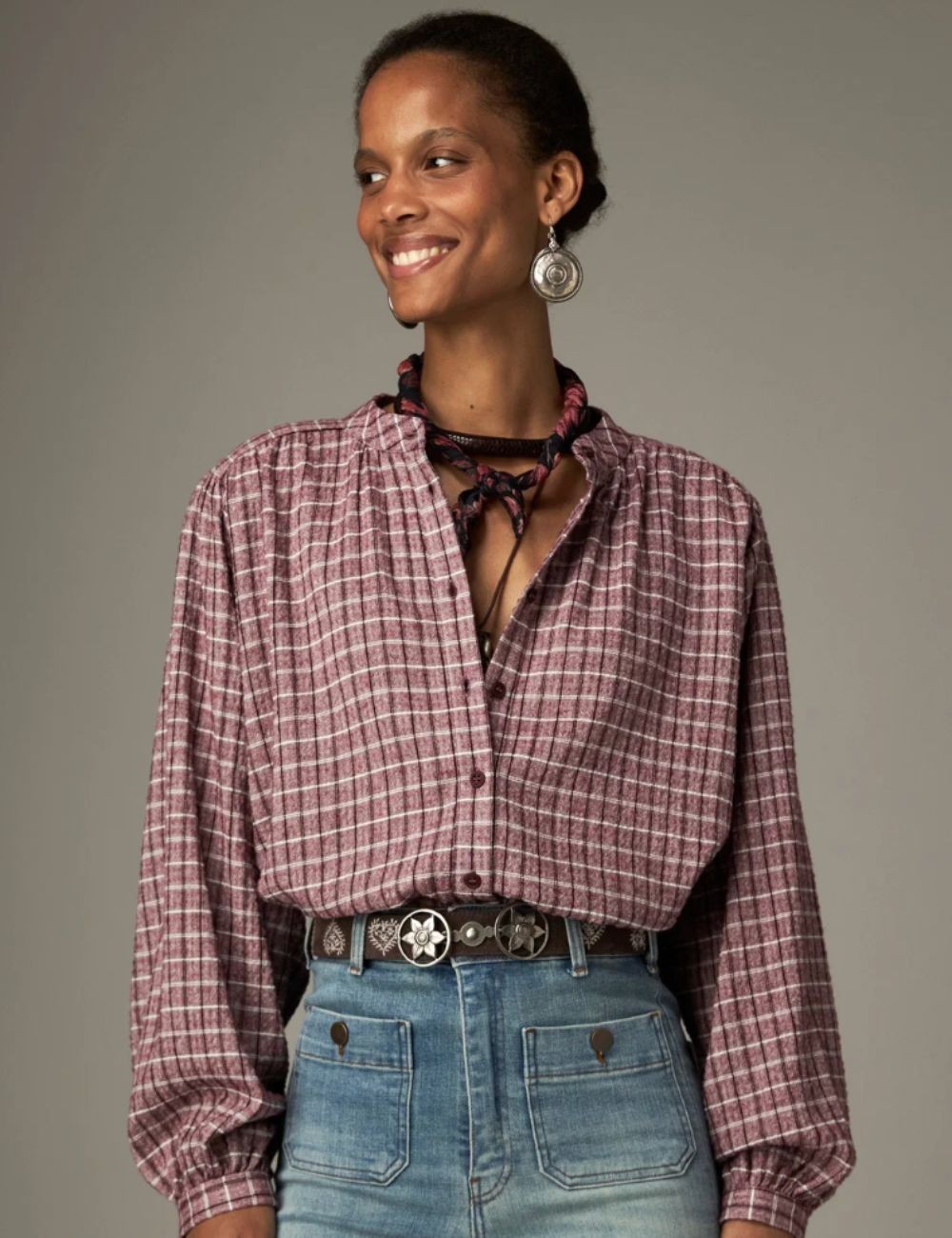 Blouse à carreaux MAISON HOTEL - Boutique L'aNana(s)