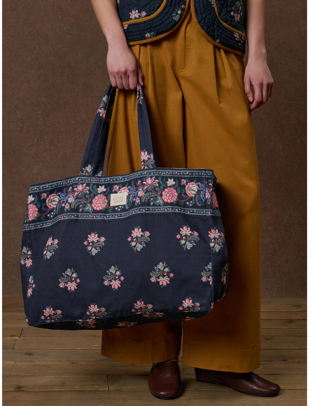 Tote bag bleu nuit BEVERLY LOUISE MISHA  - Boutique L’anana(s)