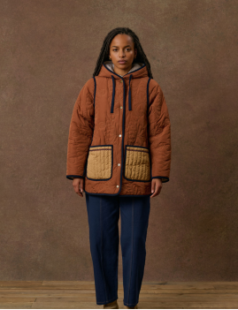 Manteau chocolat AMELINA LOUISE MISHA  -  Boutique L’anana(s)