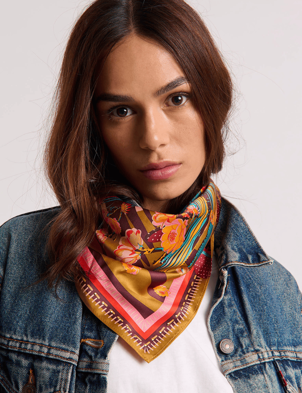 Mini foulard CACTUS orange WILD -  Boutique L’anana(s)
