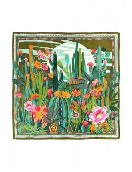 Mini foulard CACTUS coloré WILD -  Boutique L’anana(s)