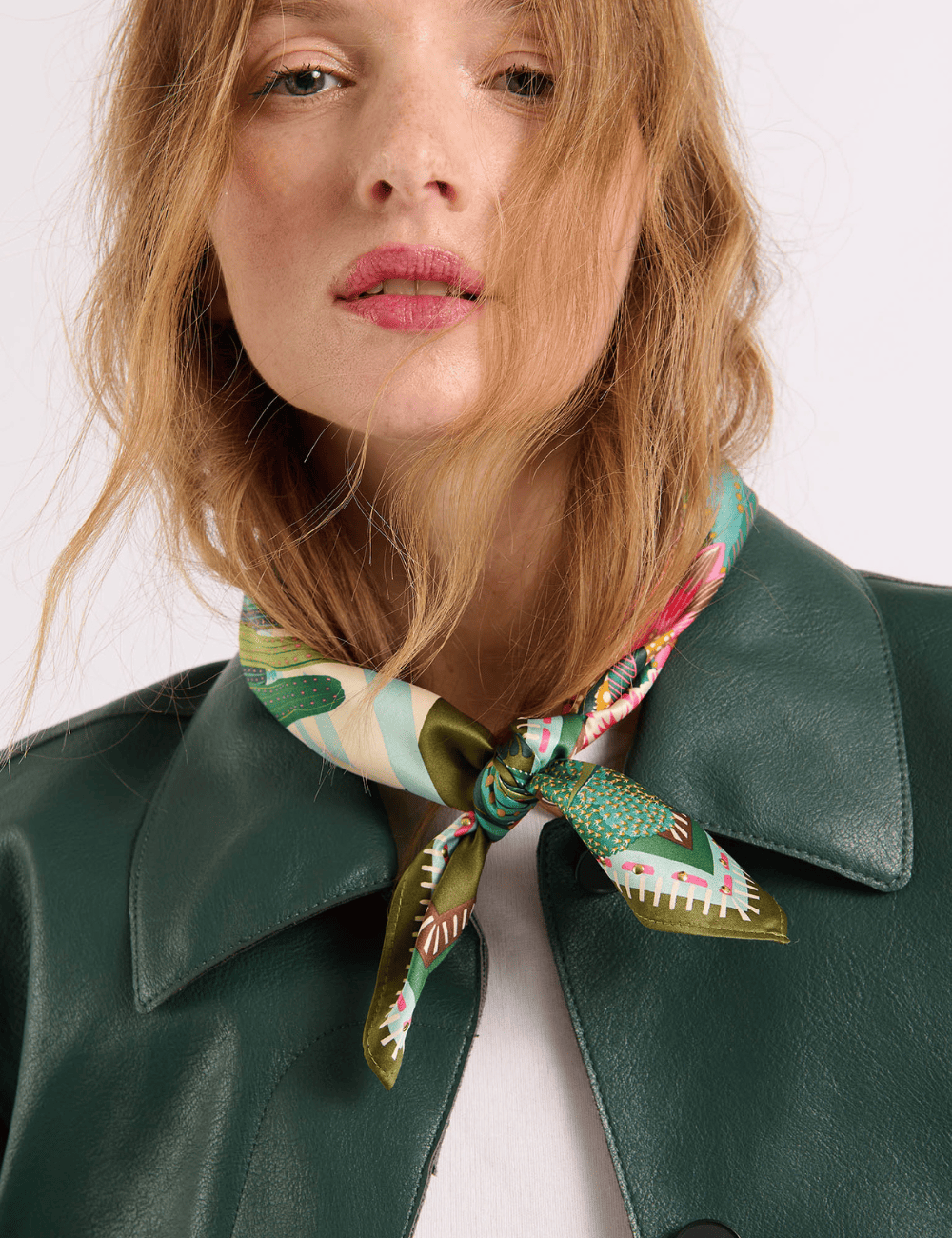 Mini foulard CACTUS vert WILD -  Boutique L’anana(s)