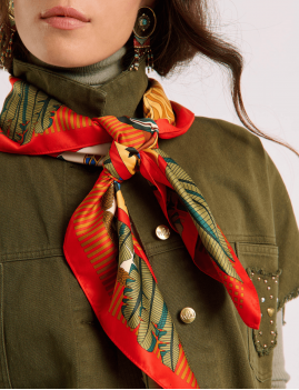 Foulard medium MACHU PICHU ocre WILD -  Boutique L’anana(s)