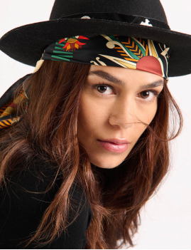 Foulard medium MACHU PICHU noir WILD -  Boutique L’anana(s)