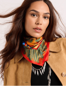Mini foulard MACHU PICHU ocre WILD -  Boutique L’anana(s)