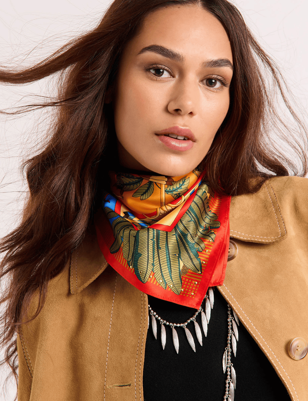 Mini foulard MACHU PICHU ocre WILD -  Boutique L’anana(s)