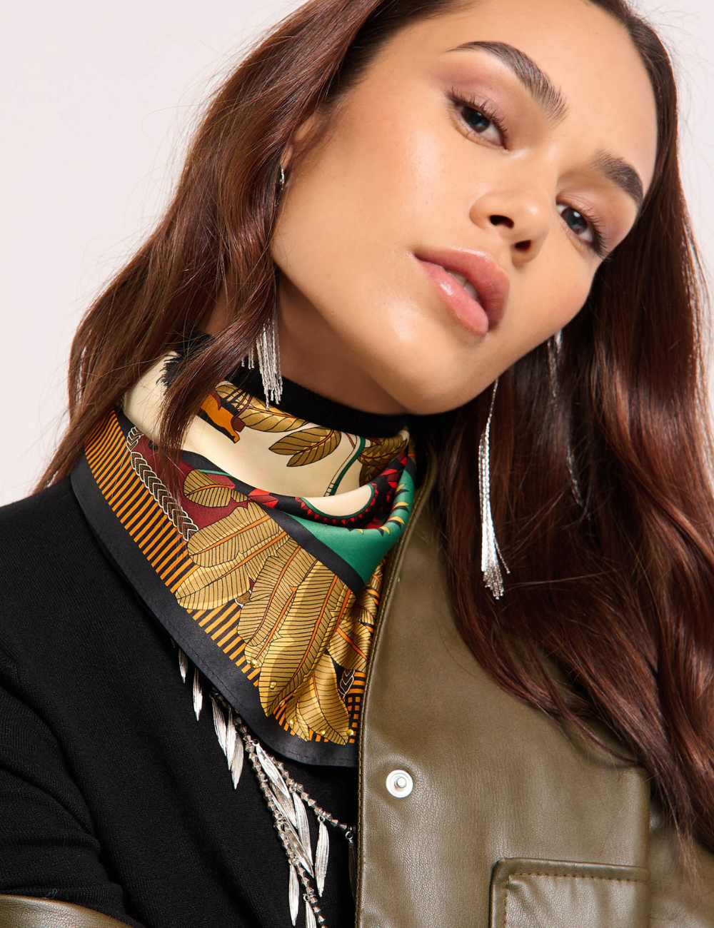 Mini foulard MACHU PICHU noir WILD  -  Boutique L’anana(s)