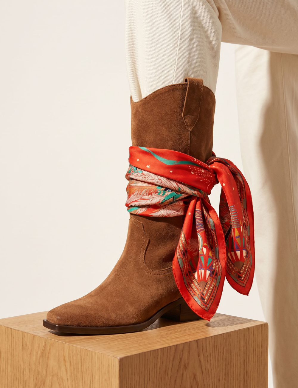Mini foulard ANEKO rouge WILD -  Boutique L’anana(s)