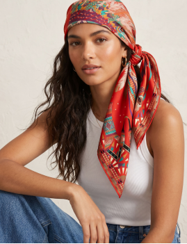 Foulard medium ANEKO rouge WILD  -  Boutique L’anana(s)