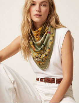 Foulard medium ANEKO vert WILD -  Boutique L’anana(s)