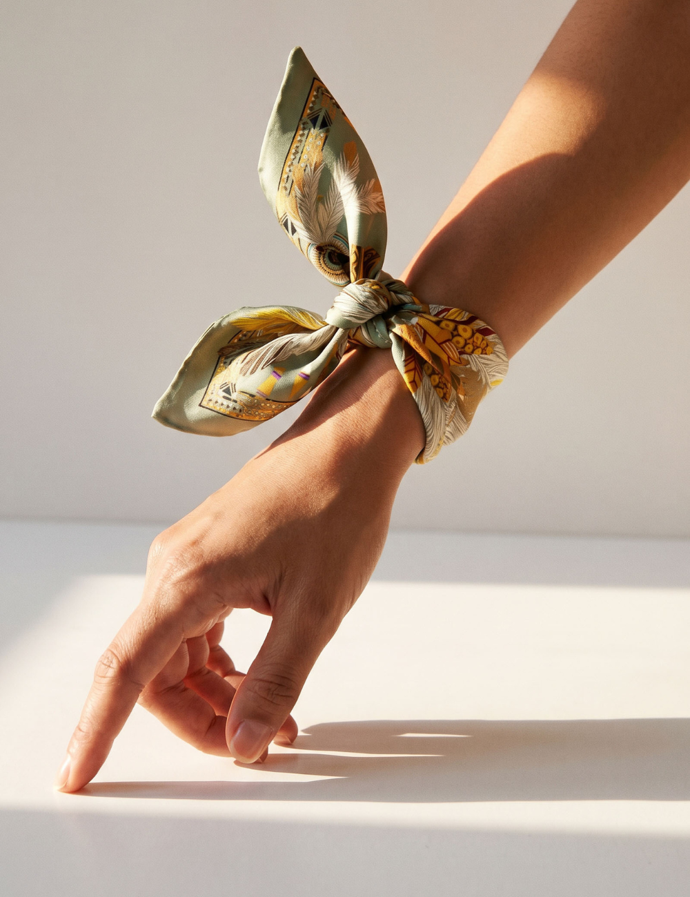 Mini foulard ANEKO vert WILD  -  Boutique L’anana(s)
