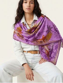Big foulard BALOU violet WILD  -  Boutique L’anana(s)