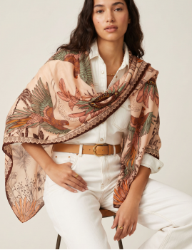Big foulard BALOU rose WILD  -  Boutique L’anana(s)