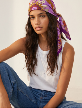 Foulard medium BALOU violet WILD  -  Boutique L’anana(s)