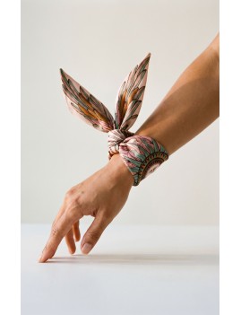 Mini foulard BALOU rose WILD  -  Boutique L’anana(s)